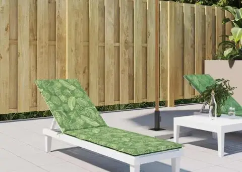 Pernă scaun de terasă, model frunze, textil Oxford - 1/5