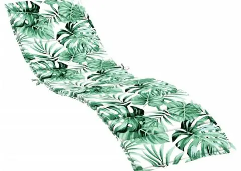 Pernă de șezlong, model frunze, textil Oxford - 2/5