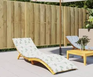 vidaXL Pernă de șezlong, model frunze, textil Oxford