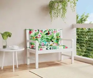 vidaXL Perne bancă de grădină 2 buc. multicolor 100x50x7 cm textil