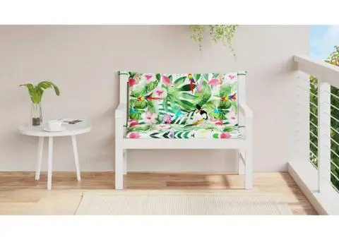 Perne bancă de grădină 2 buc. multicolor 100x50x7 cm textil - 3/5