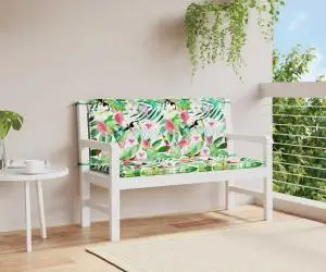 vidaXL Perne bancă de grădină 2 buc. multicolor 120x50x7 cm textil