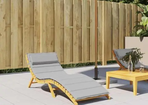 Pernă de șezlong, gri, 180x60x4 cm, textil Oxford - 1/5