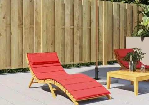 Pernă de șezlong, roșu, 180x60x4 cm, textil Oxford - 1/5