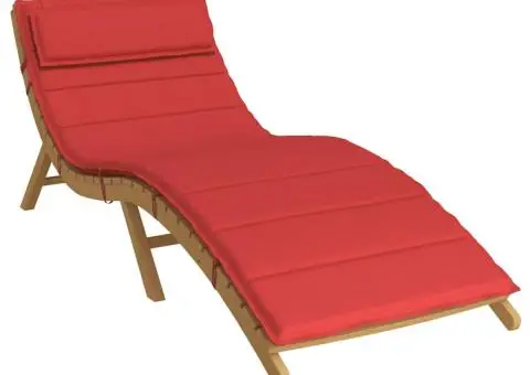 Pernă de șezlong, roșu, 180x60x4 cm, textil Oxford - 3/5