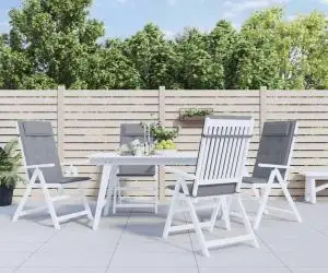 vidaXL Perne scaun cu spătar înalt 6 buc, gri, țesătură Oxford
