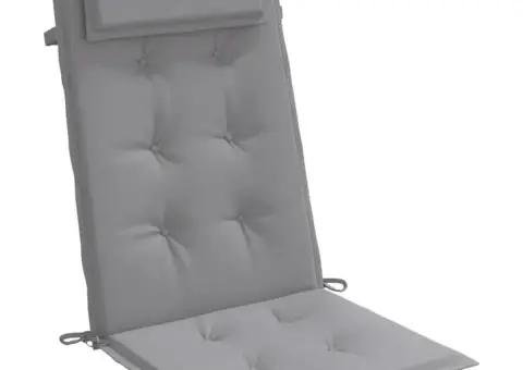 Perne scaun cu spătar înalt 6 buc, gri, țesătură Oxford - 5/5