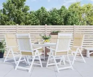 vidaXL Perne de scaun cu spătar înalt, 6 buc, bej, țesătură Oxford