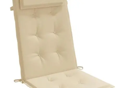 Perne de scaun cu spătar înalt, 6 buc, bej, țesătură Oxford - 5/5