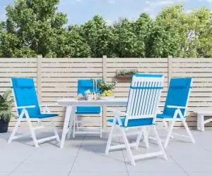vidaXL Perne de scaun cu spătar înalt, 4 buc, bleu, țesătură Oxford
