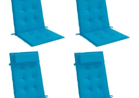 Perne de scaun cu spătar înalt, 4 buc, bleu, țesătură Oxford - 3/5