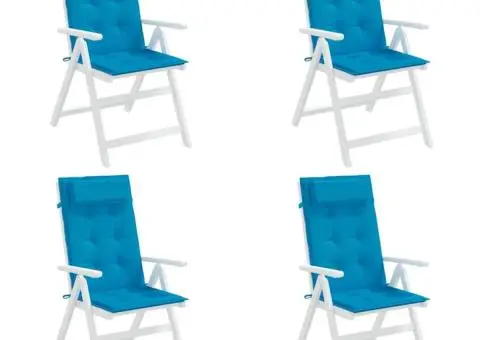 Perne de scaun cu spătar înalt, 4 buc, bleu, țesătură Oxford - 4/5