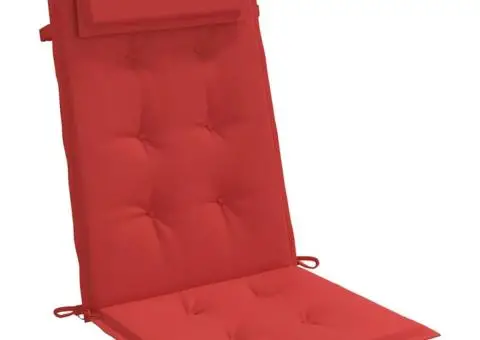 Perne scaun cu spătar înalt 4 buc, roșu, țesătură Oxford - 5/5