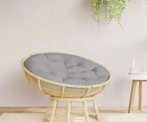 vidaXL Pernă rotundă gri, Ø 100 x11 cm, țesătură Oxford