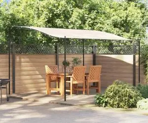 vidaXL Baldachin, crem, 4x3 m 180 g/m², țesătură și oțel
