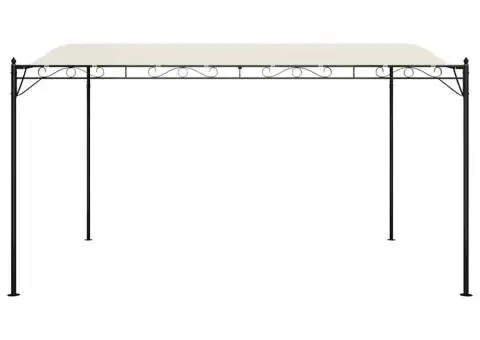 Baldachin, crem, 4x3 m 180 g/m², țesătură și oțel - 4/5