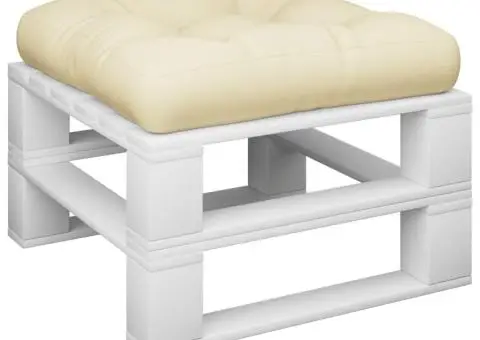 Pernă de paleți, crem, 60x61,5x10 cm, material textil - 3/5