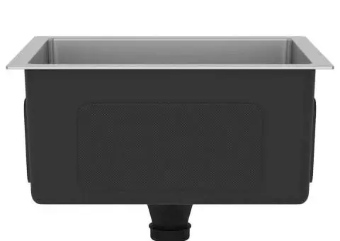 Chiuvetă de bucătărie lucrată manual, oțel inoxidabil - 5/5