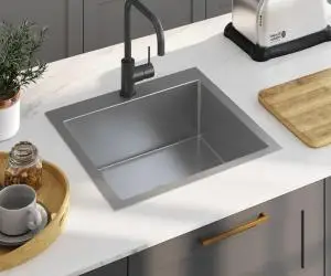 vidaXL Chiuvetă de bucătărie lucrată manual, oțel inoxidabil