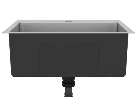 Chiuvetă de bucătărie lucrată manual, oțel inoxidabil - 5/5