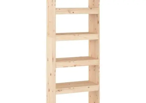 Bibliotecă/Separator cameră, 60x30x167,5 cm, lemn masiv pin - 2/5