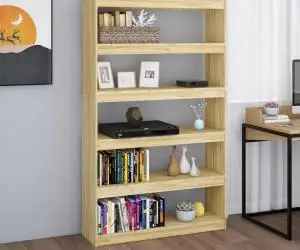 vidaXL Bibliotecă/Separator cameră, 100x30x167,5 cm, lemn masiv pin