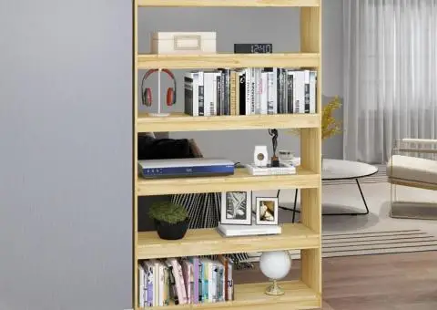 Bibliotecă/Separator cameră, 100x30x167,5 cm, lemn masiv pin - 3/5