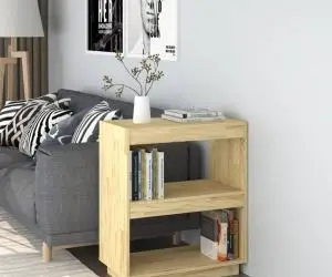 vidaXL Bibliotecă, 60x35x71 cm, lemn masiv de pin