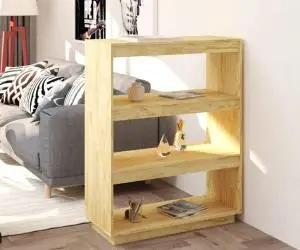 vidaXL Bibliotecă/Separator cameră, 80x35x103 cm, lemn masiv pin