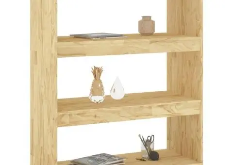 Bibliotecă/Separator cameră, 80x35x103 cm, lemn masiv pin - 4/5