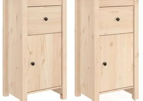 Servante, 2 buc., 40x35x80 cm, lemn masiv de pin - 2/5