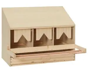 vidaXL Cuibar găini cu 3 compartimente, 72x33x54 cm, lemn masiv pin