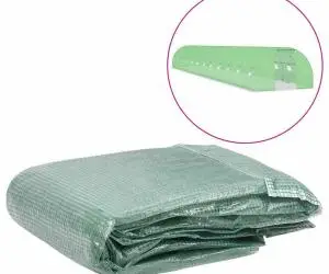 vidaXL Copertină rezervă pentru seră (54 m²), verde, 300x1800x200 cm
