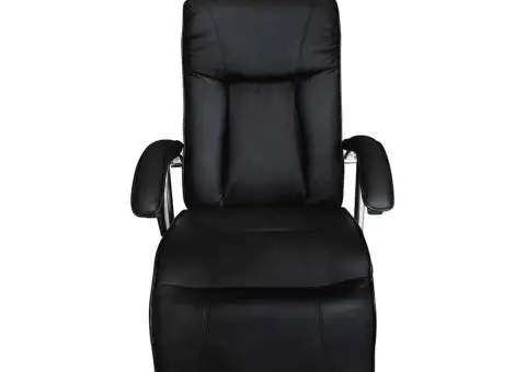 Scaun de masaj, negru, piele ecologică - 2/5