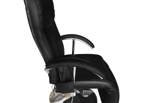 Scaun de masaj, negru, piele ecologică - 4/5