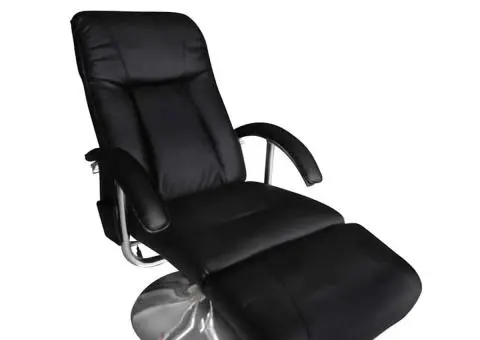 Scaun de masaj, negru, piele ecologică - 5/5