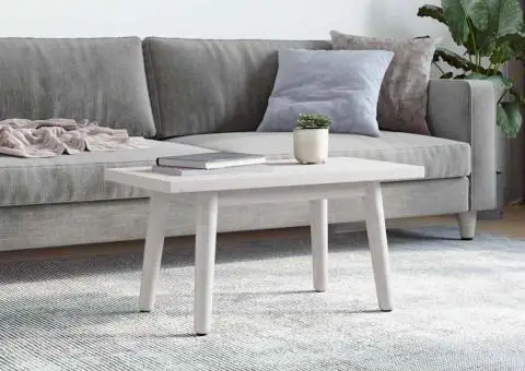 Blat de masă alb 80x40x2,5 cm lemn masiv de pin dreptunghiular - 2/5