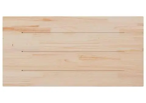 Blat de masă alb 80x40x2,5 cm lemn masiv de pin dreptunghiular - 4/5