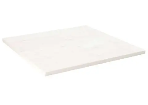 Blat de masă, alb, 80x80x2,5 cm, lemn masiv de pin, pătrat - 1/5