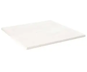 vidaXL Blat de masă, alb, 80x80x2,5 cm, lemn masiv de pin, pătrat