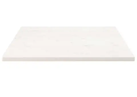 Blat de masă, alb, 80x80x2,5 cm, lemn masiv de pin, pătrat - 3/5