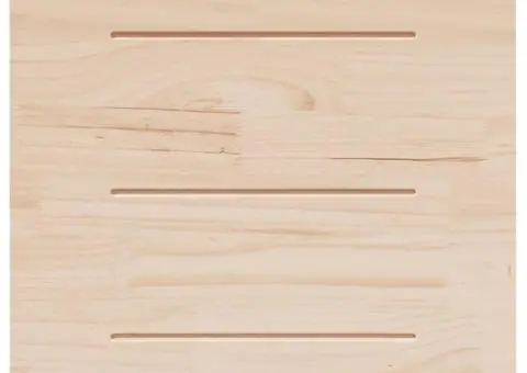 Blat de masă, alb, 80x80x2,5 cm, lemn masiv de pin, pătrat - 4/5