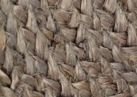 Covor lucrat manual, gri, 180 cm, iută, rotund - 5/5