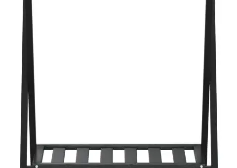 Suport pentru bagaje, negru, 68x38x58 cm, bambus - 3/5