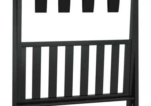 Suport pentru bagaje, negru, 68x38x58 cm, bambus - 5/5