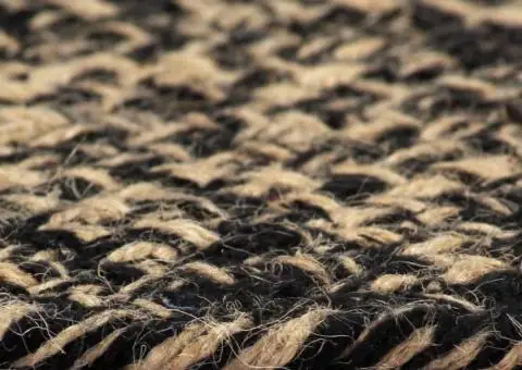 Covor lucrat manual, negru și maro, 240 cm, iută - 3/5