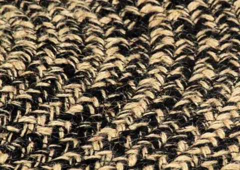 Covor lucrat manual, negru și maro, 240 cm, iută - 4/5