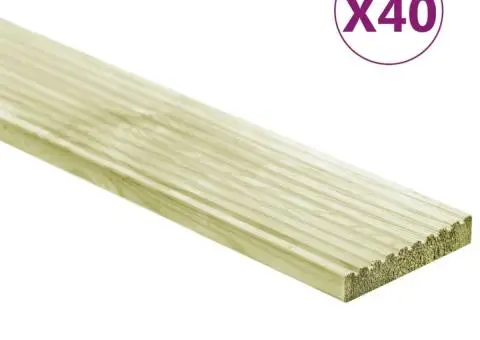 Plăci de pardoseală 40 buc. 5,8 m² 1 m, lemn masiv pin tratat - 1/5