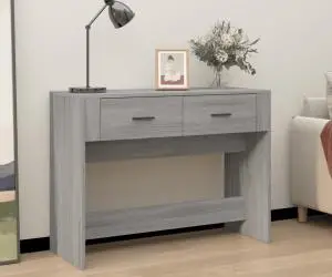 vidaXL Măsuță consolă, gri sonoma, 100x39x75 cm, lemn prelucrat