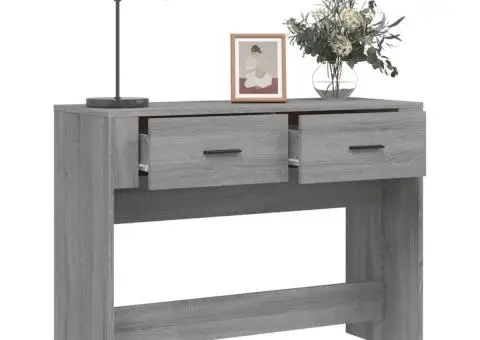 Măsuță consolă, gri sonoma, 100x39x75 cm, lemn prelucrat - 5/5